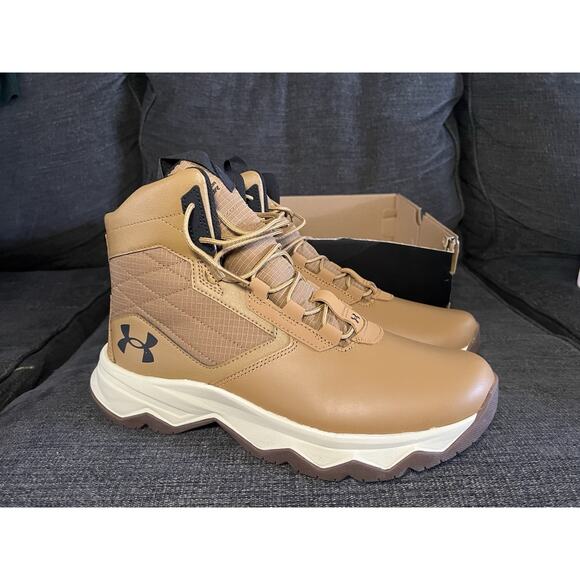 Under Armour UA Stellar G26" Mens Tactical Brown Hiking Boots Size 8.5 - Picture 1 of 7